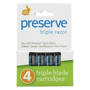 Preserve Triple Razor Blades, 4 Cartridges per Pack 4 oz