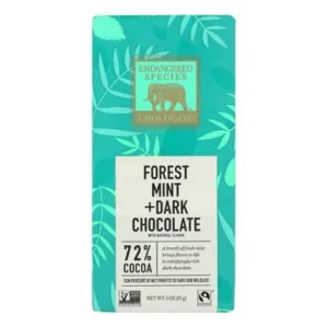 Endangered Species Chocolate Dark Deep Mint Rain Forest 3 oz