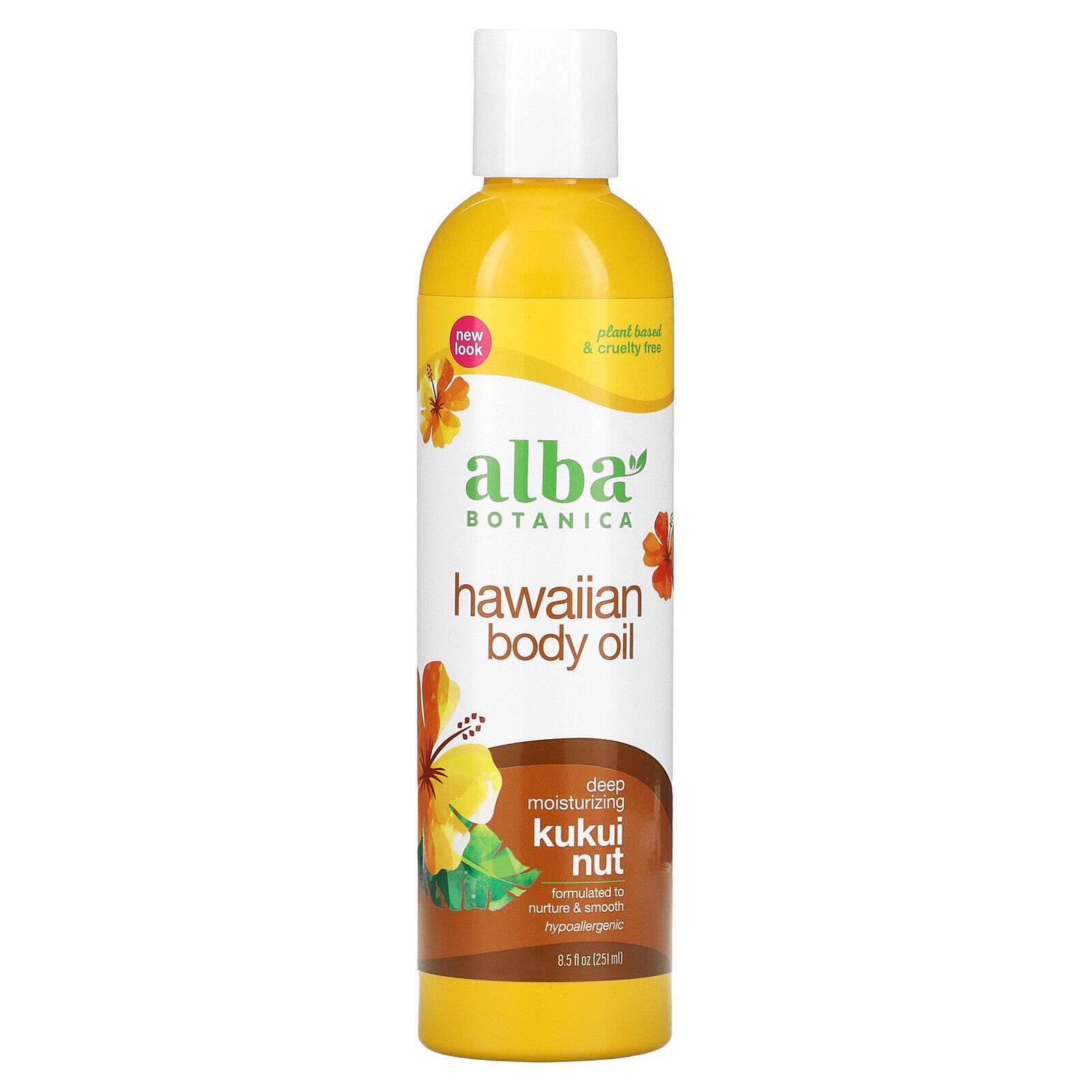 Alba Botanica Hawaiian Body Oil Deep Moisturizing Kukui Nut 8.5 oz 1 Alba Botanica Hawaiian Body Oil Deep Moisturizing Kukui Nut 8.5 oz