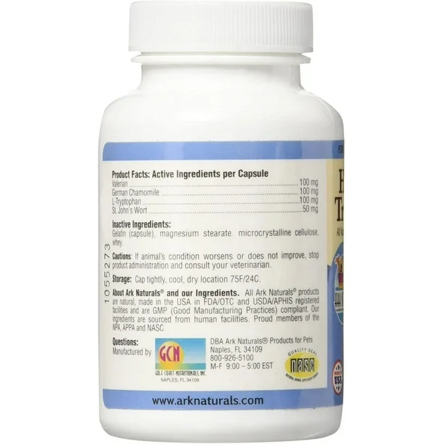 Ark Naturals Happy Traveler for Dogs and Cats 30 caps cap - Image 2