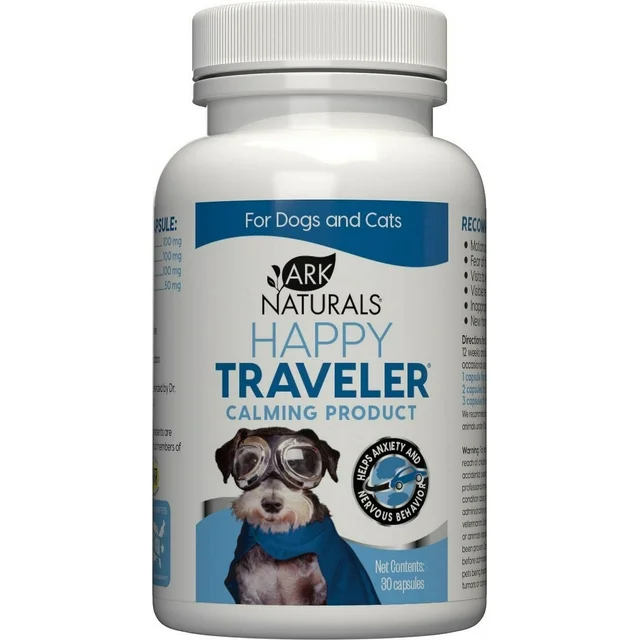 Ark Naturals Happy Traveler for Dogs and Cats 30 caps cap - Image 3