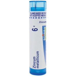 Boiron Homeopathic Medicine Zincum Metallicum, 6C Pellets, 80 Count Tube