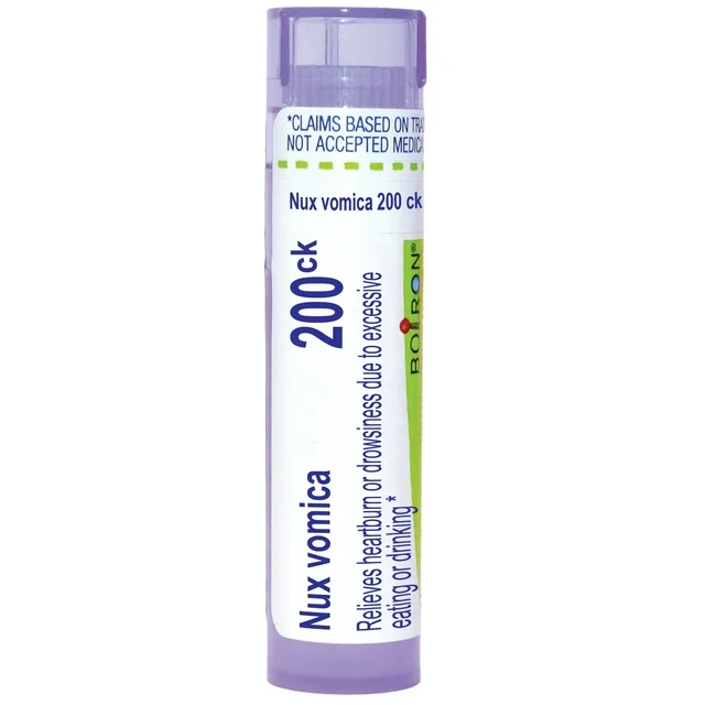 Boiron Nux Vomica 200CK Homeopathic Medicine for Heartburn Or Drowsiness Due To 80 pel - Image 2