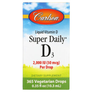 Carlson Super Daily D3 Drops 2000 IU 365 Drops 0.35 oz