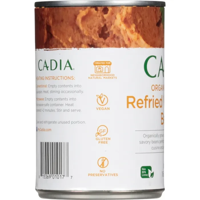 Cadia Organic Refried Beans 16 oz 4 Cadia Organic Refried Beans 16 oz - Image 4