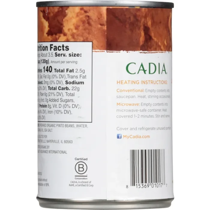 Cadia Organic Refried Beans 16 oz 3 Cadia Organic Refried Beans 16 oz - Image 3