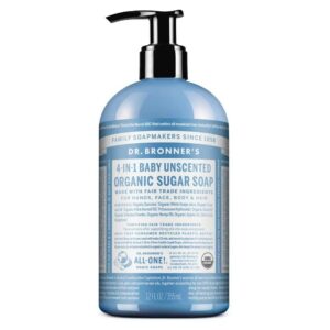Dr. Bronner s Organic Baby-Unscented Sugar Pump Soap 12oz