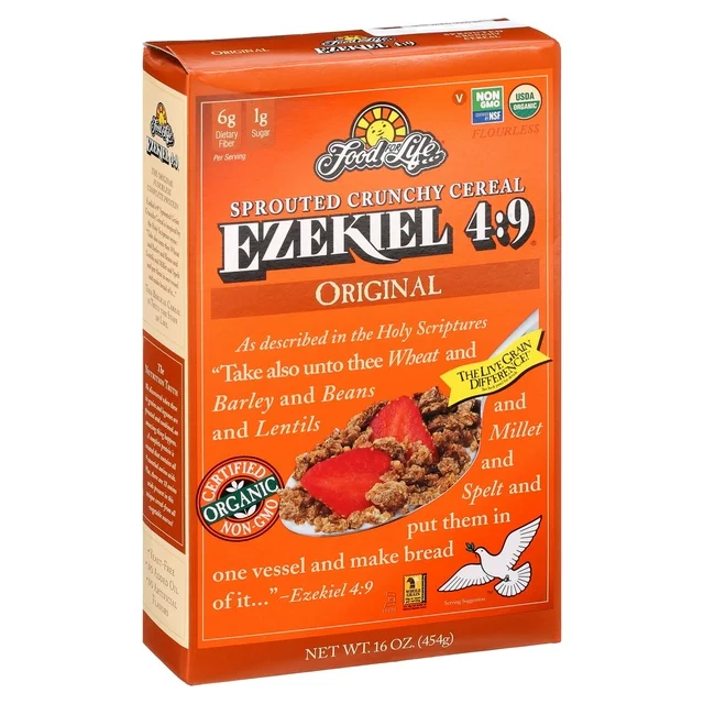 Food For Life Ezekiel 4:9 Organic Sprouted Whole Grain Cereal, Original 16 oz - Image 3