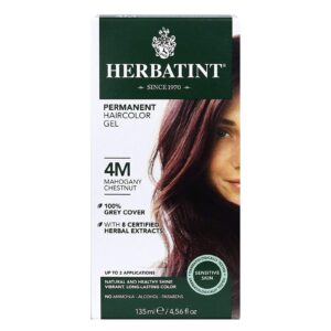 Herbatint Permanent Herbal Haircolour Gel 4m Mahogany Chestnut 4 oz