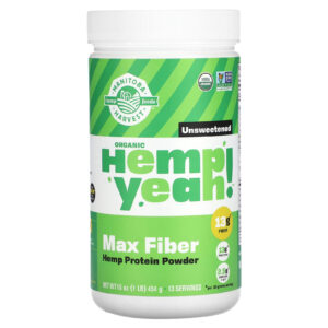 Manitoba Harvest Hemp Yeah! Max Fiber Powder Unsweetened 8g Protein 1.0lb 16