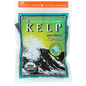 Maine Coast Organic Sea Vegetables Kelp Wild Atlantic Kombu Whole Leaf 2 oz