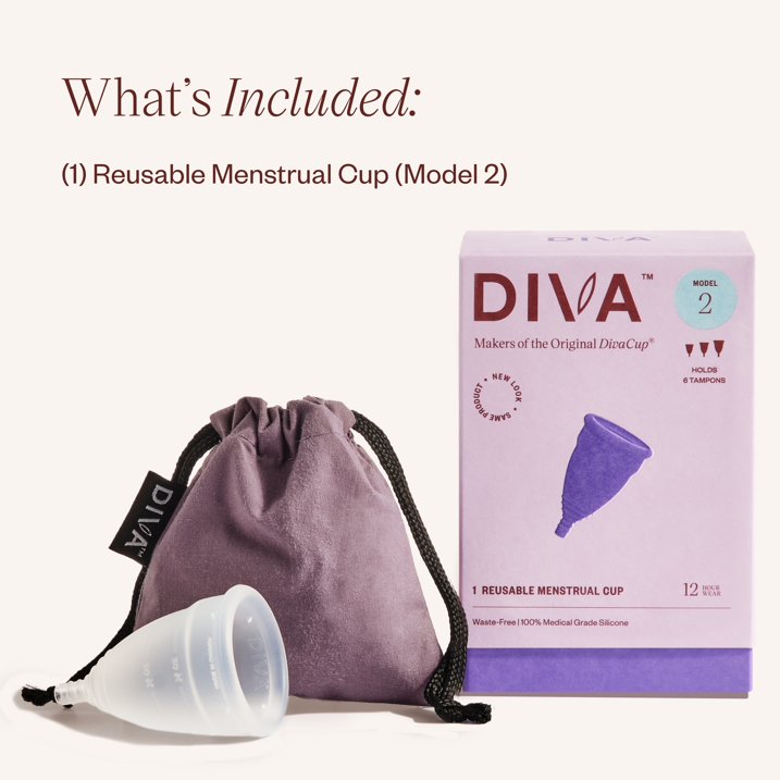DivaCup Model 2 Reusable Menstrual Cup 1 ct 2 DivaCup Model 2 Reusable Menstrual Cup 1 ct - Image 2