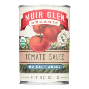 Muir Glen Organic Tomato Sauce, No Salt Added, 15-Ounce Cans