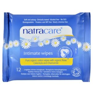 Natracare Natural Organic Cotton Intimate Wipes 12 Ct