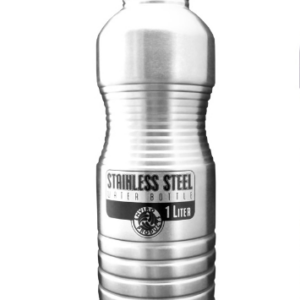 New Wave Enviro Stainless Steel Water Bottle (1 Liter, Silver)