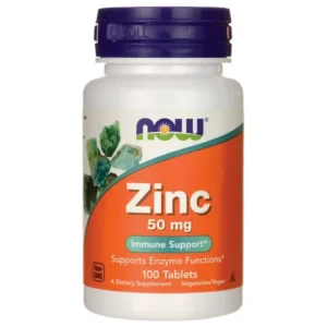 Now Supplements Zinc 50 Mg Supports Enzyme Functions 100 tab