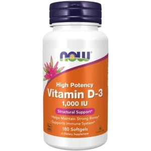 Now Supplements Vitamin D-3 1 000 Iu High Potency Structural Support 180 sfg