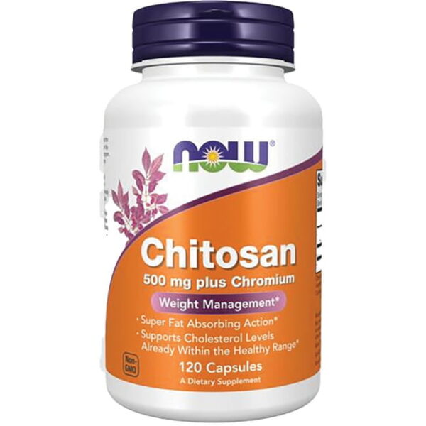 NOW Foods - Chitosan with Chromium 500 mg. - 120 Vegetable Capsule
