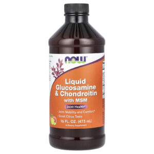 NOW Supplements Glucosamine & Chondroitin with MSM Liquid Joint Health Mobil 16 Oz