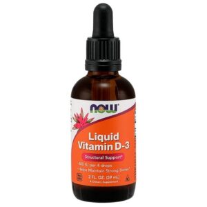 NOW Foods Liquid Vitamin D-3 400Iu/4 Dropper, 2 Fluid Ounce
