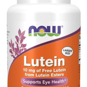 NOW Supplements Lutein 10 mg with 10 mg of Free Lutein from Lutein Esters 120