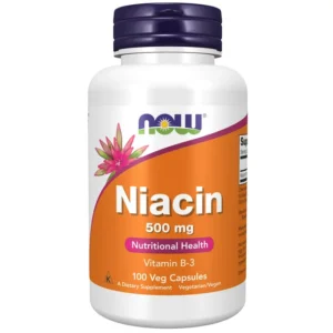 NOW Supplements Niacin (Vitamin B-3) 500 mg Essential B-Group Vitamin 100 Cap