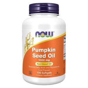 NOW Supplements Pumpkin Seed Oil 1000 mg with Essential Fatty Acids and Phytost