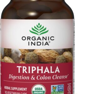 Organic India Triphala Digestion & Colon Cleanse 90 cap