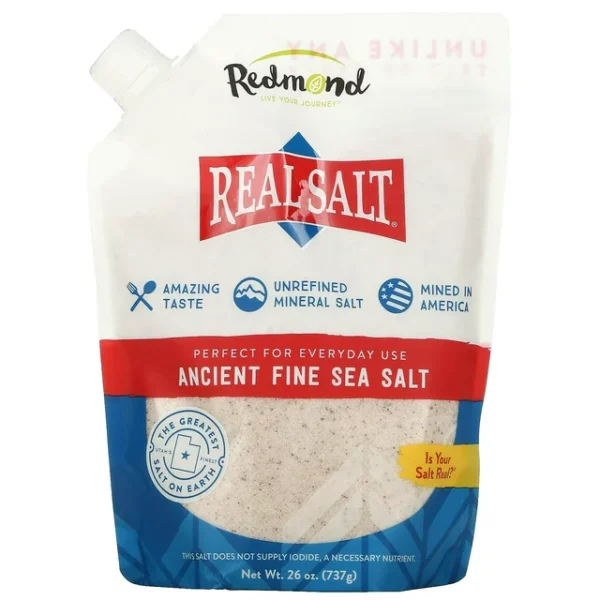 Real Salt Ancient Fine Sea Salt 26 oz (737 g) Redmond Trading Company