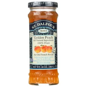 St Dalfour Fruit Spread Deluxe 100 Percent Fruit Golden Peach 10 oz