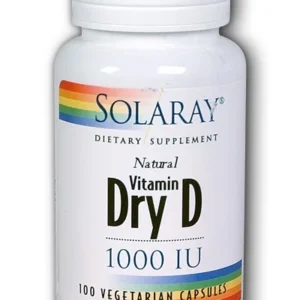 Solaray Dry Vitamin D 1000 IU - 60 Vegetarian Capsules