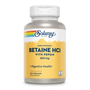 Solaray High Potency Betaine HCL with Pepsin 650 mg 100 Cap
