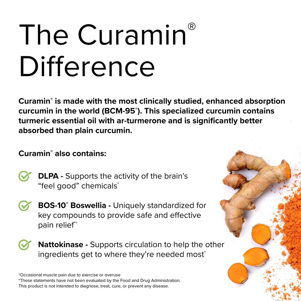 Terry Naturally Curamin - 60 Vegan Capsules - Non-Addictive Pain Relief Suppleme - 60 cap - Image 5