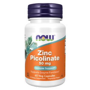 NOW Supplements Zinc Picolinate 50 mg Supports Enzyme Functions 60 cap