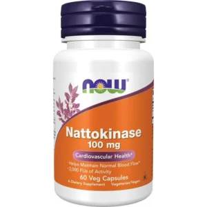 NOW Supplements Nattokinase 100 mg (from Non-GMO Soy) with 2 000 FUs of Activit 60 cap
