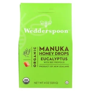 Wedderspoon Organic Manuka Honey Eucalypts Drops 4 Oz